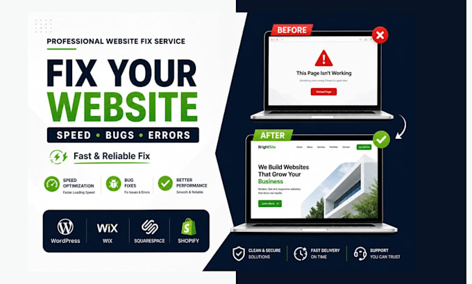 fix and optimize websites to improve speed, performance, and user experience