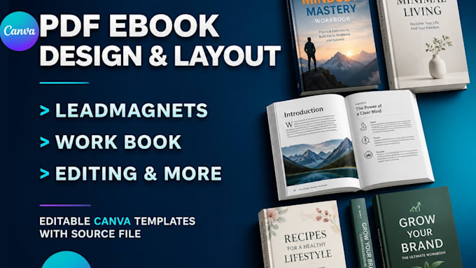 design pdf guide content annual report calendar pdf layout  canva pro