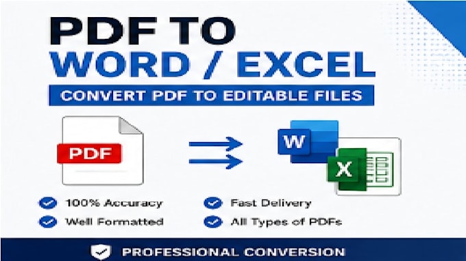 convert PDF to word or excel with high accuracy