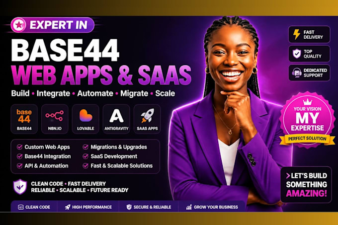 seamless base44 web app , website integration and migration