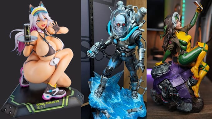 sculpt 3d action figure print and paint anime figurine miniature stl resin print