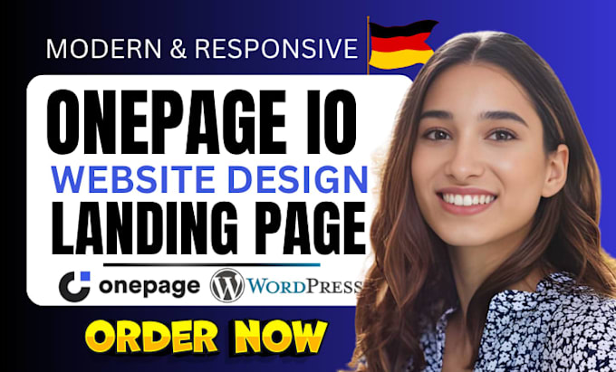design onepage io website and onepage io german website that win client