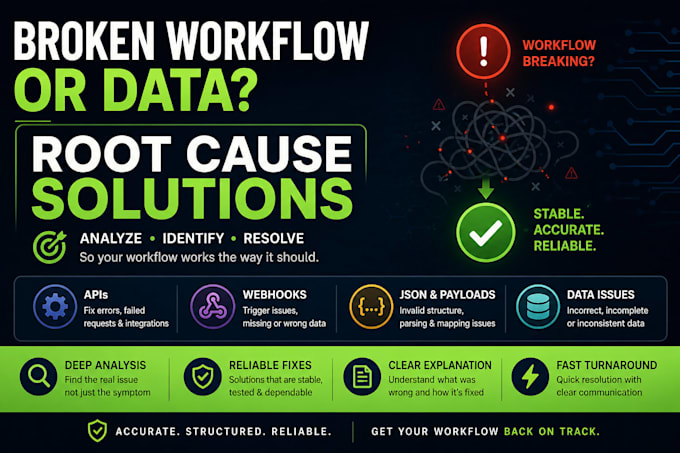 identify and fix API and workflow failures