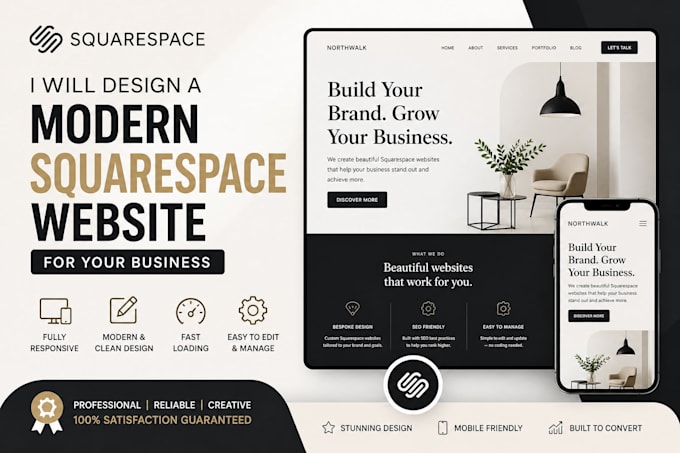 design a modern squarespace website