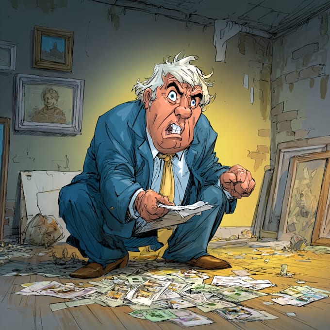 create a political or satirical cartoon