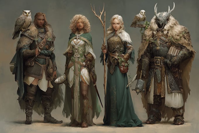 dnd characters monsters and game art