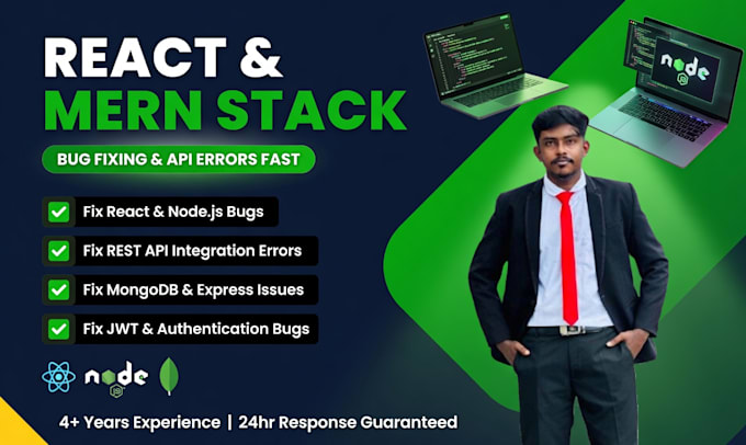 fix react bugs and integrate rest API in your mern stack app