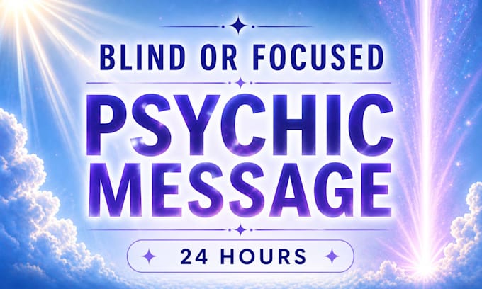 write a blind or focused psychic message from spirit