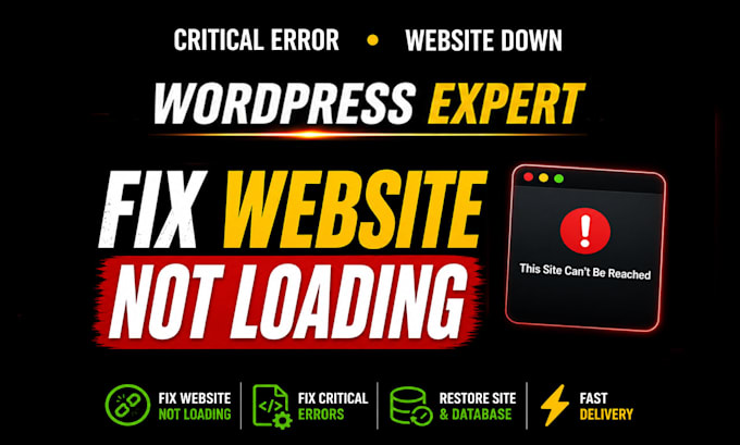 fix wordpress website not loading or down critical error