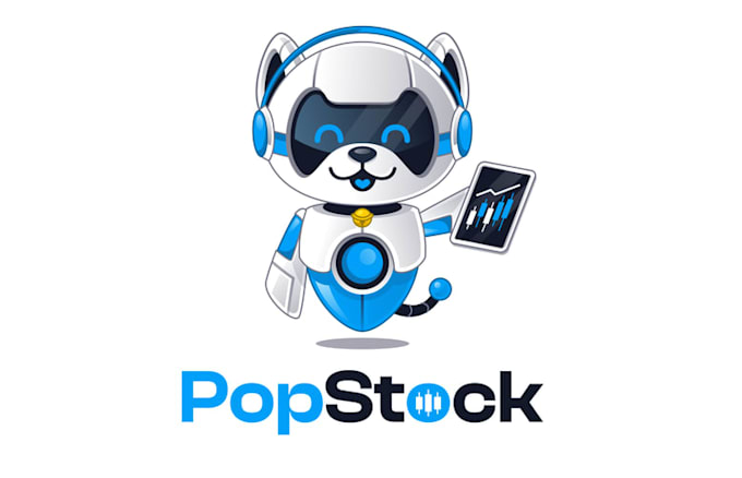 design robot mascot exciting game logo