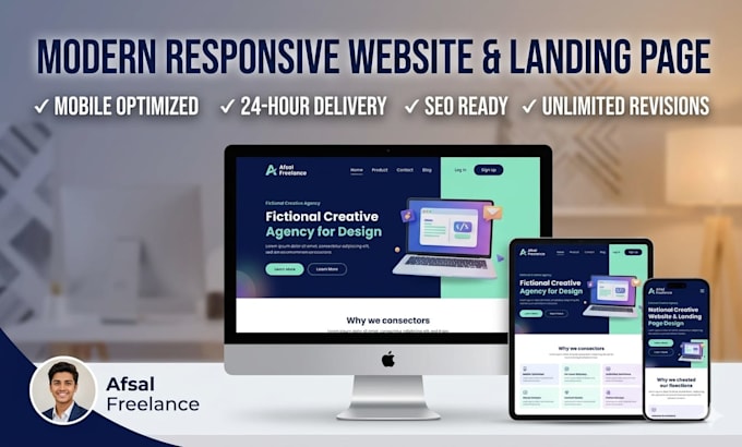 design a modern responsive website or landing page 1