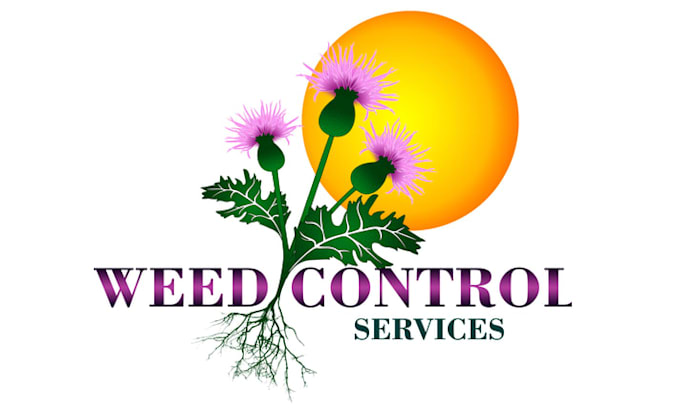 design amazing super weed control logo