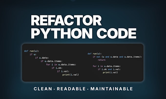 clean and refactor your python code