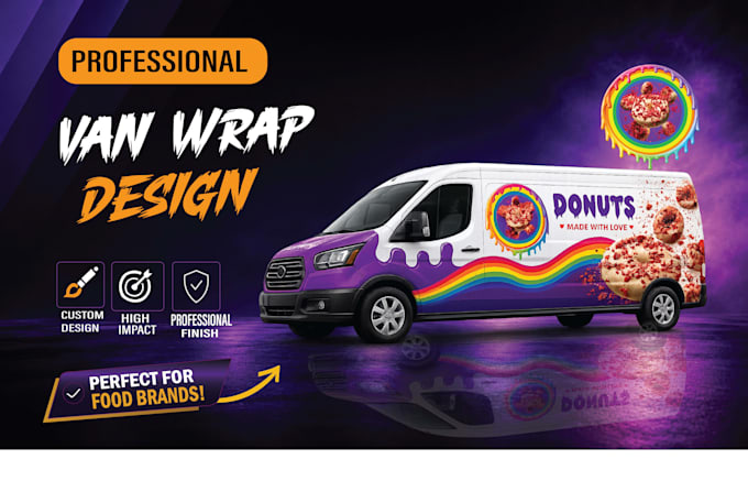 design stylish  food truck wrap and food van wrap