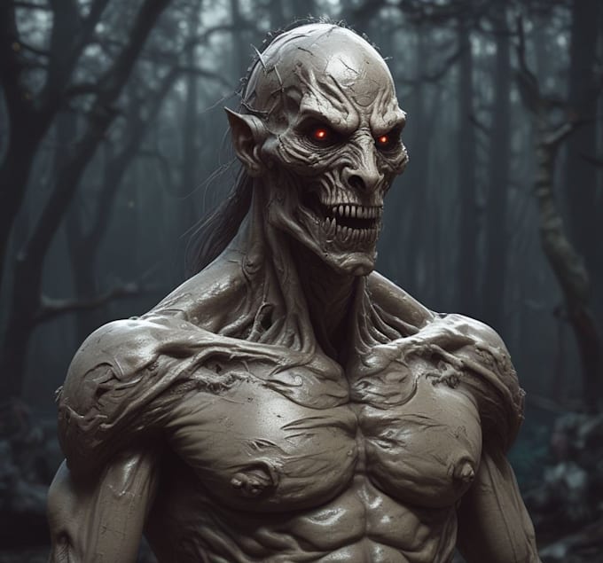 draw horror dark art character creature illustration cover