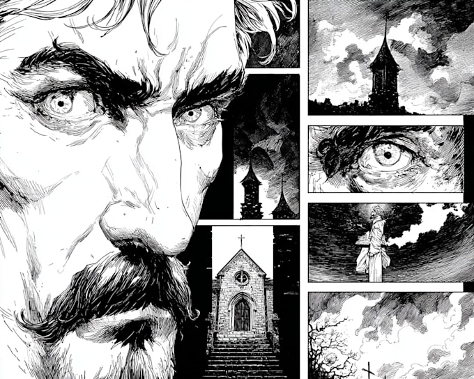 design a gritty, cinematic comic book or novel cover