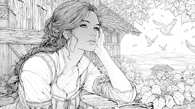 draw awesome children coloring book illustrations