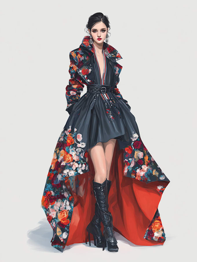paint a fashion illustration