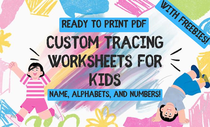 create custom tracing worksheets for kids
