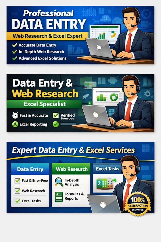 do accurate data entry scraping and in excel tasks