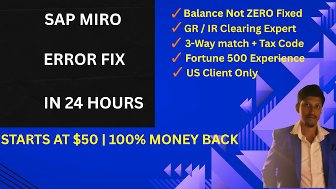 fix sap miro balance not zero error in 24 hours