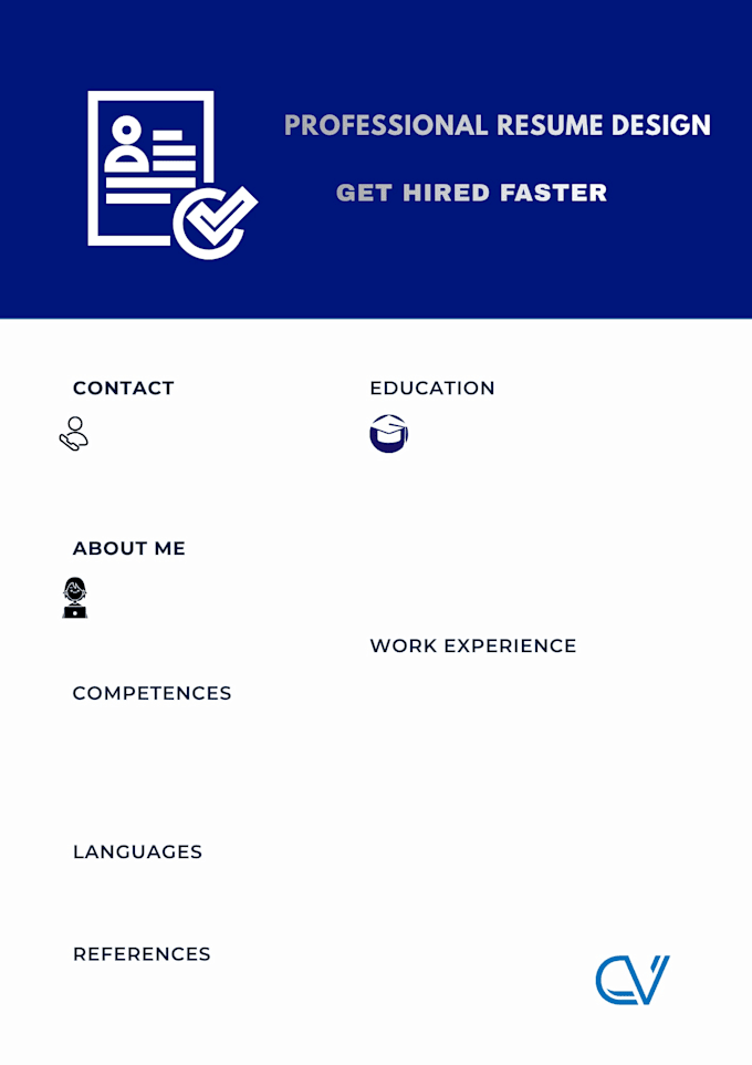 create professional resume , CV design