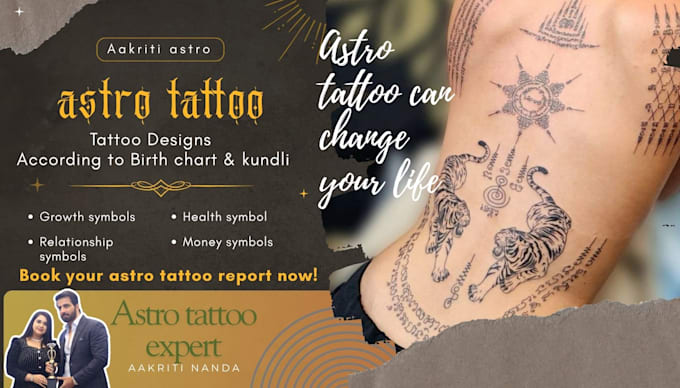 design a astrology tattoo based on your birth chart