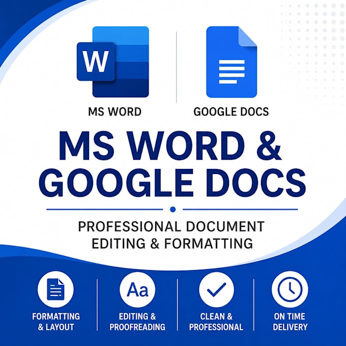 design, format and edit ms word or google docs files