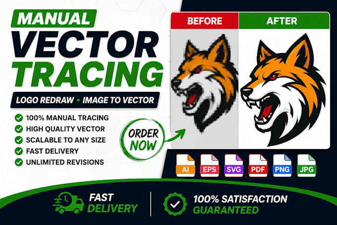manually vector trace logo or image into ai svg eps