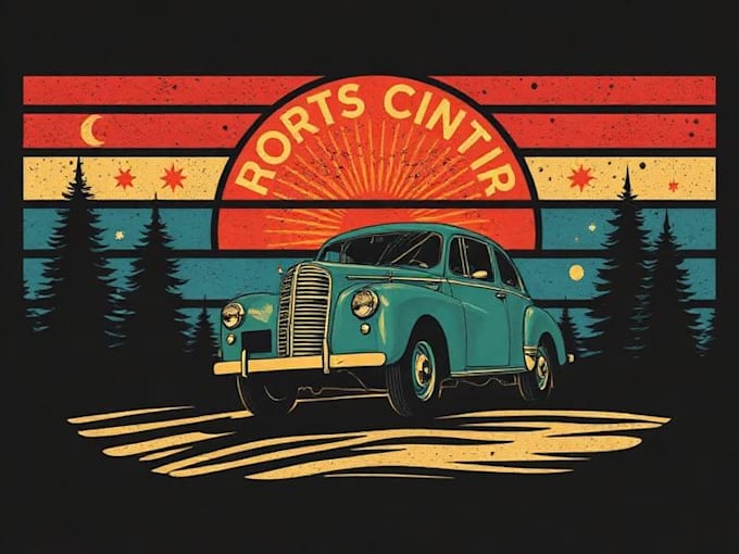 do retro vintage illustration for tshirt design