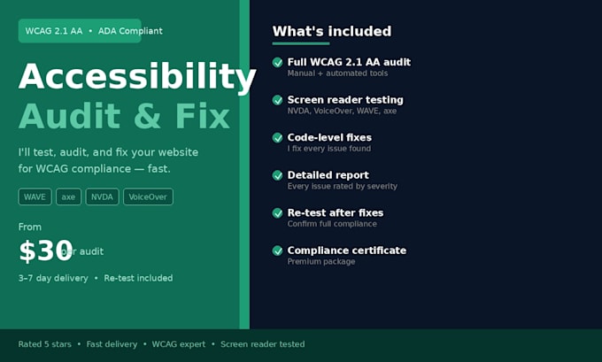 audit and fix wcag accessibility issues on your website accessibility