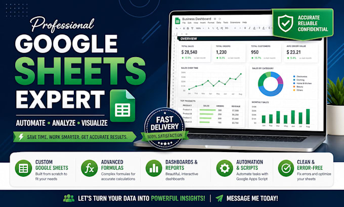create automate and fix google sheets with excel formulas and and scripts