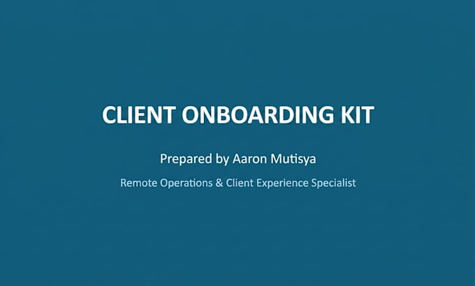create a professional client onboarding system for your business
