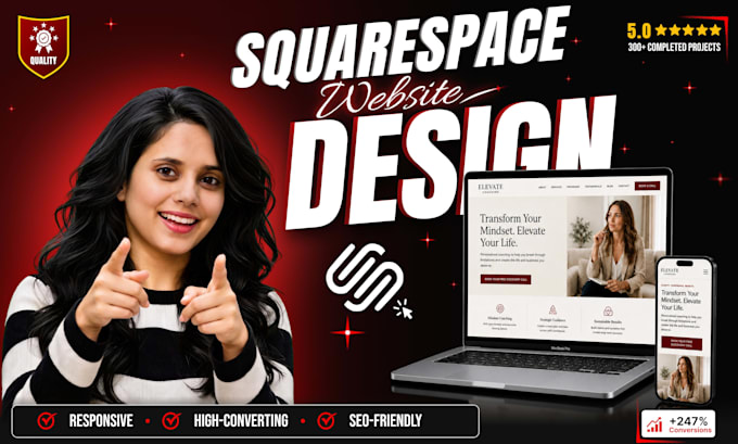 build squarespace website design and website development