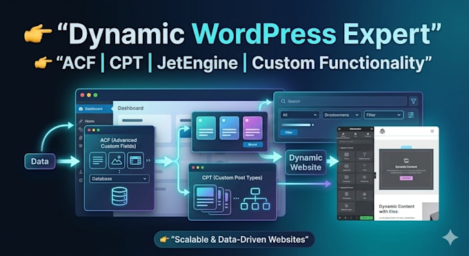 work on acf and dynamic wordpress website