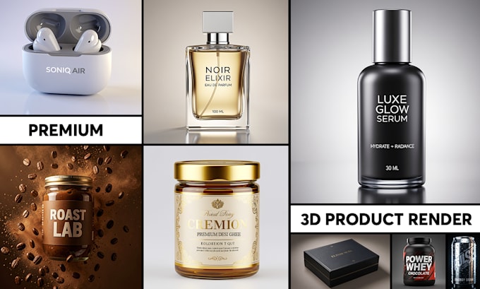 create realistic 3d product rendering for amazon listing and shopify store
