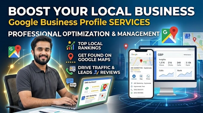 set up, optimize, google my business profile for local SEO
