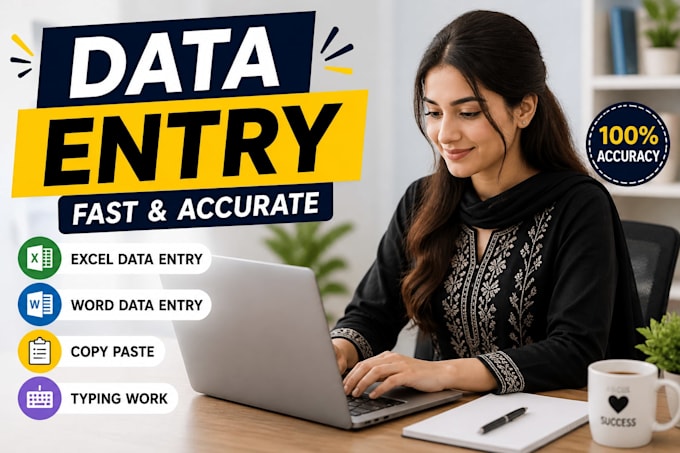 do fast data entry, pdf  to excel, copy paste , data cleaning