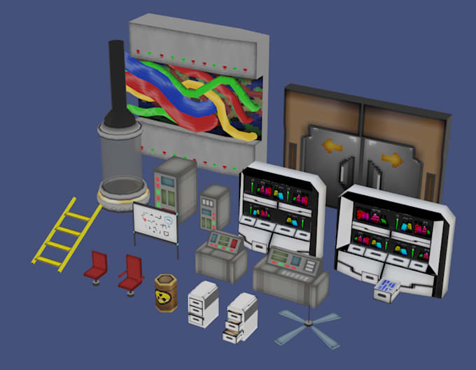 create a low poly 3d model