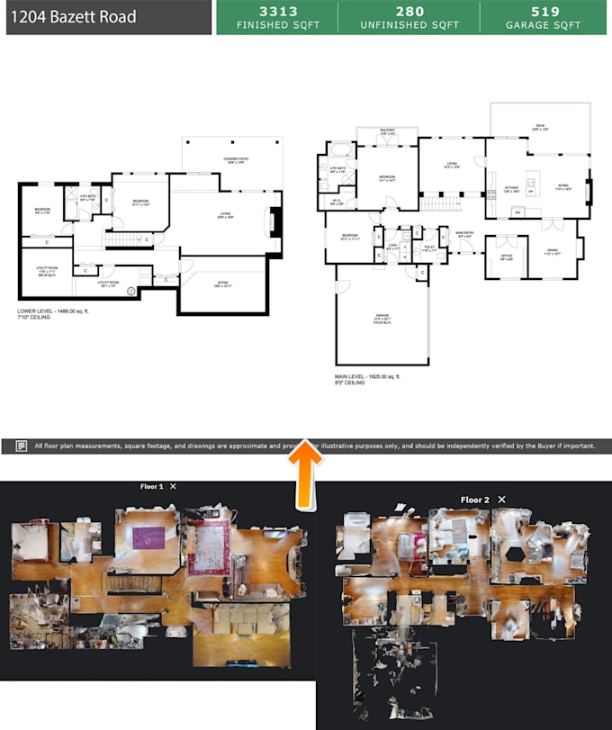 create accurate autocad drawings from matterport 3d scan