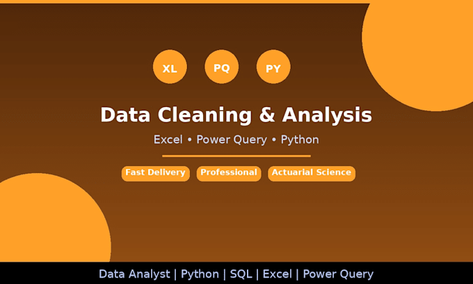 do data cleaning and analysis using excel, power query and python