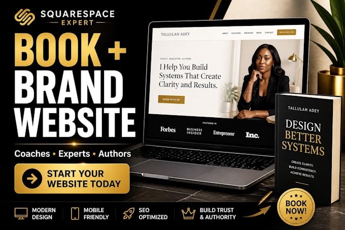 create a squarespace book launch page for coaches and consultants