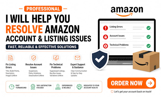 resolve amazon seller account issues and fix listing errors