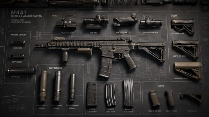 create 3d prop and weapon modeling for realistic game asset and tactical weapons