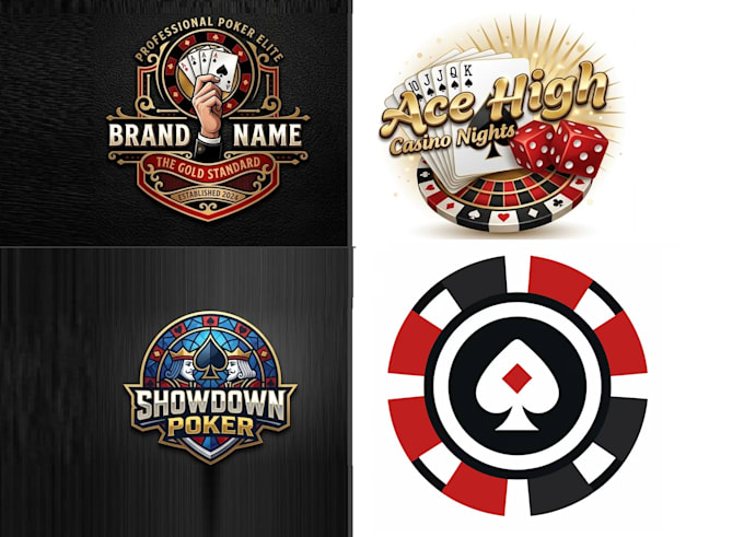 design professional poker chip or poker logo