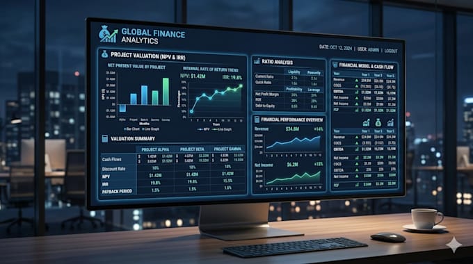 do f9 financial analysis excel models npv irr ratio analysis