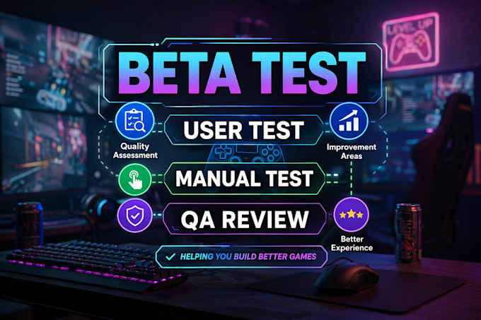 user test beta test manual test saas website app game and provide feedback