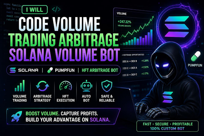 code volume trading arbitrage solana volume bot pumpfun hft arbitrage bot