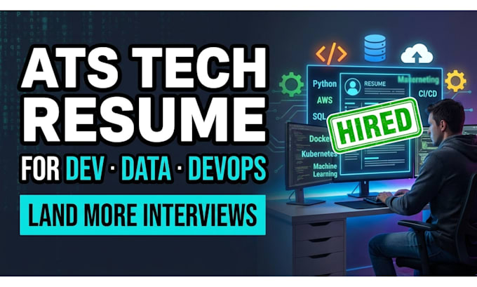 write an ats optimized resume for software, data, devops and cloud roles