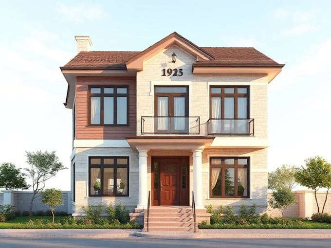 3d render architectural exterior design, commercial , house